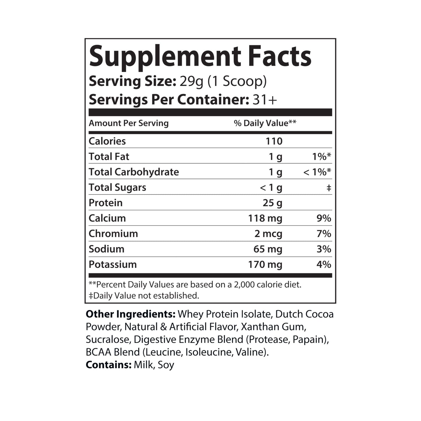 Whey Isolate Protein Supplement, Chocolate (907g, 2lb)